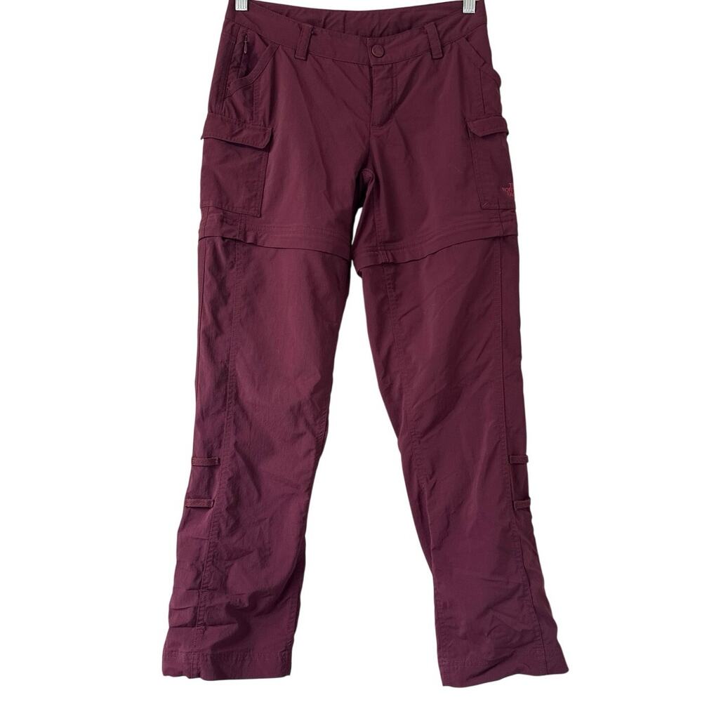 The North Face Women's Paramount 2.0 Convertible Pants Size 2 in Burgandy *EUC